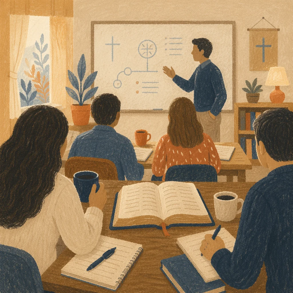 Bible Teacher Leading Small Group Study
