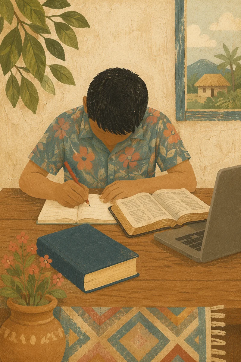 Bible Translation Study in Remote Village