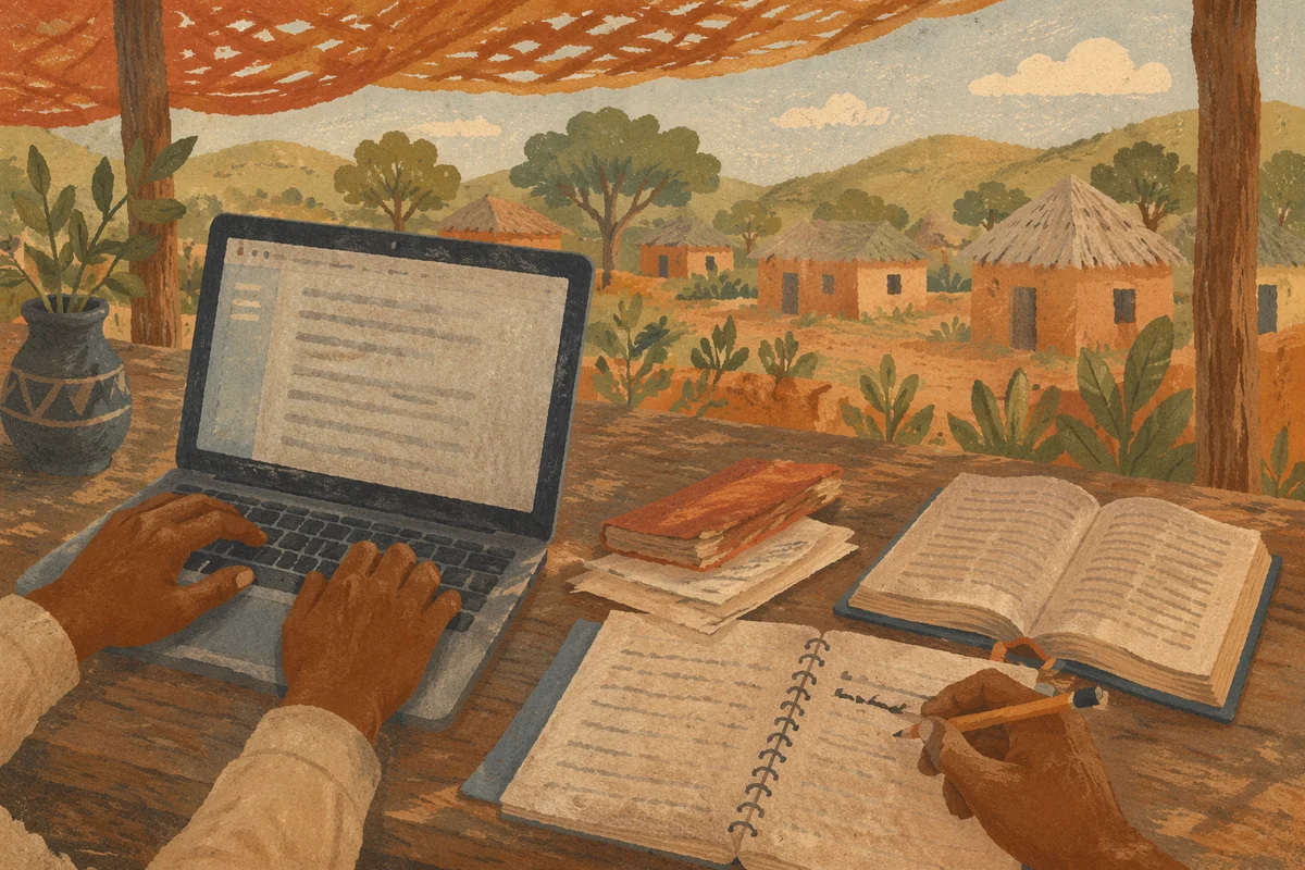 Bible Translation Work in Remote Village