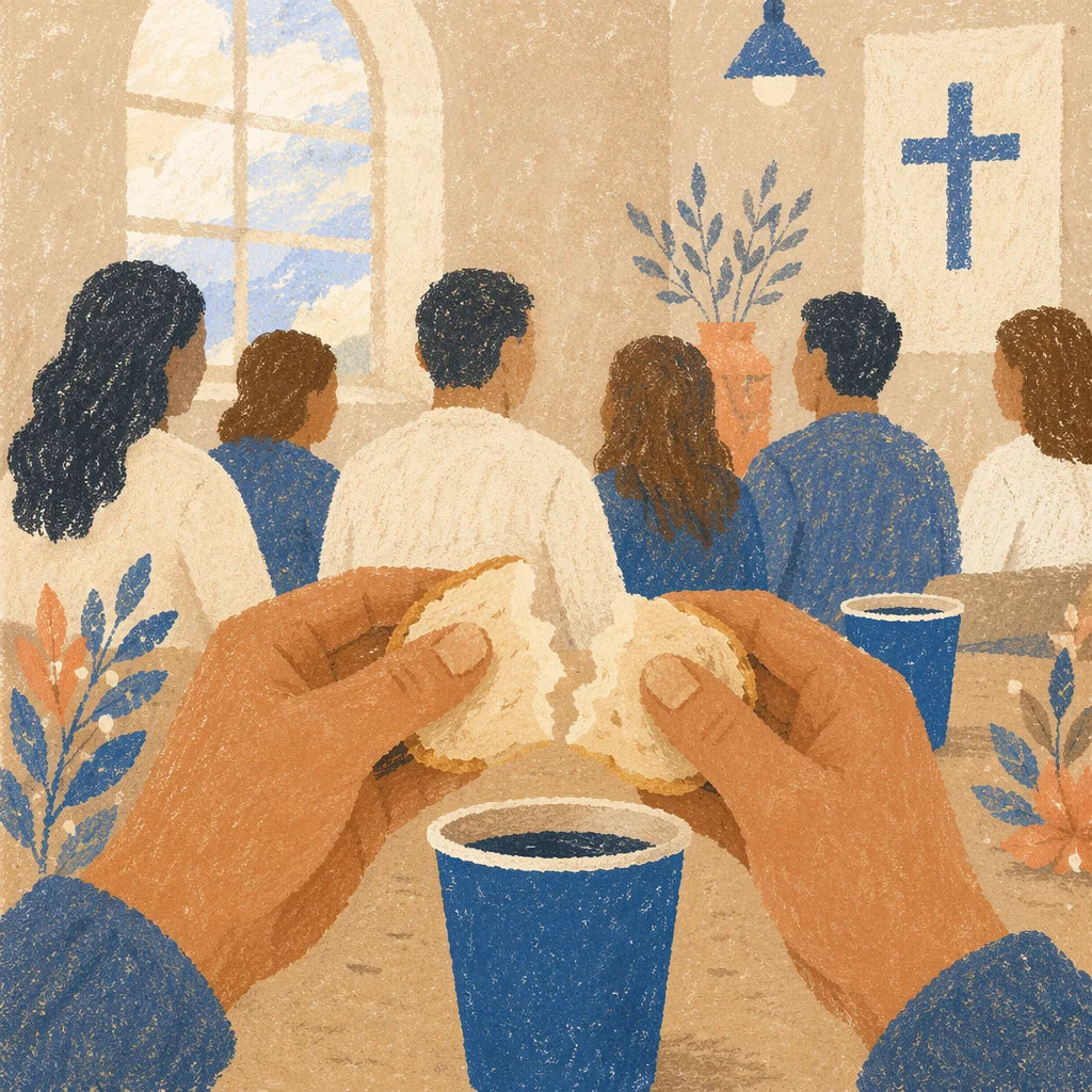 Communion Bread Shared in Fellowship