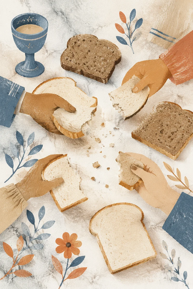 Breaking Bread Together for Holy Communion