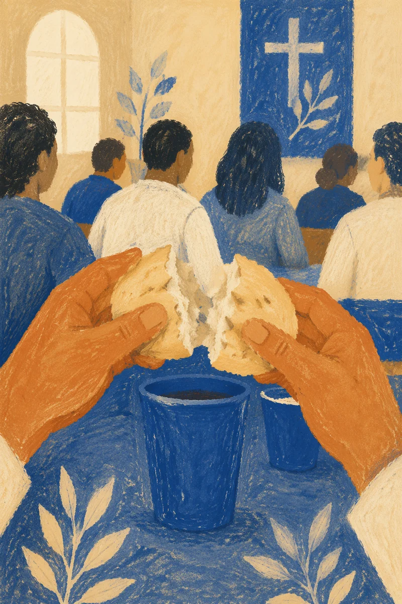 Close Up Communion Bread Fellowship
