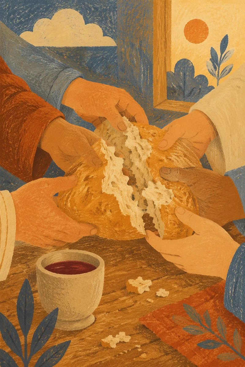 Breaking Bread in Quiet Communion
