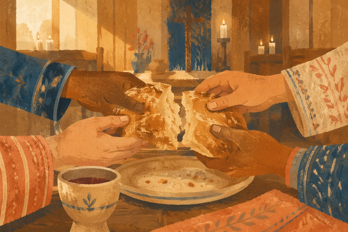 Breaking Bread Communion in Warm Chapel