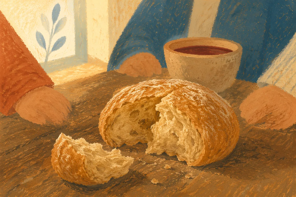 Breaking Bread Together at Communion