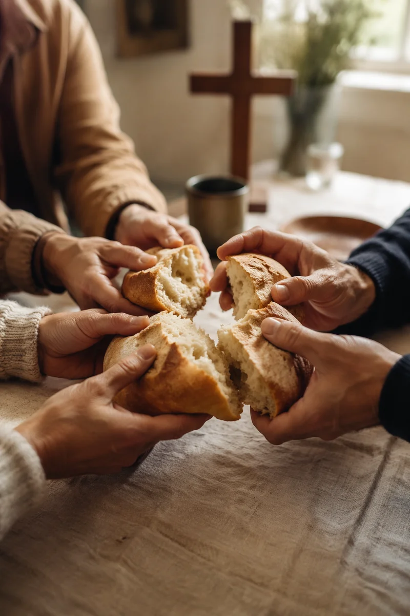 Breaking Bread Together in Communion Fellowship