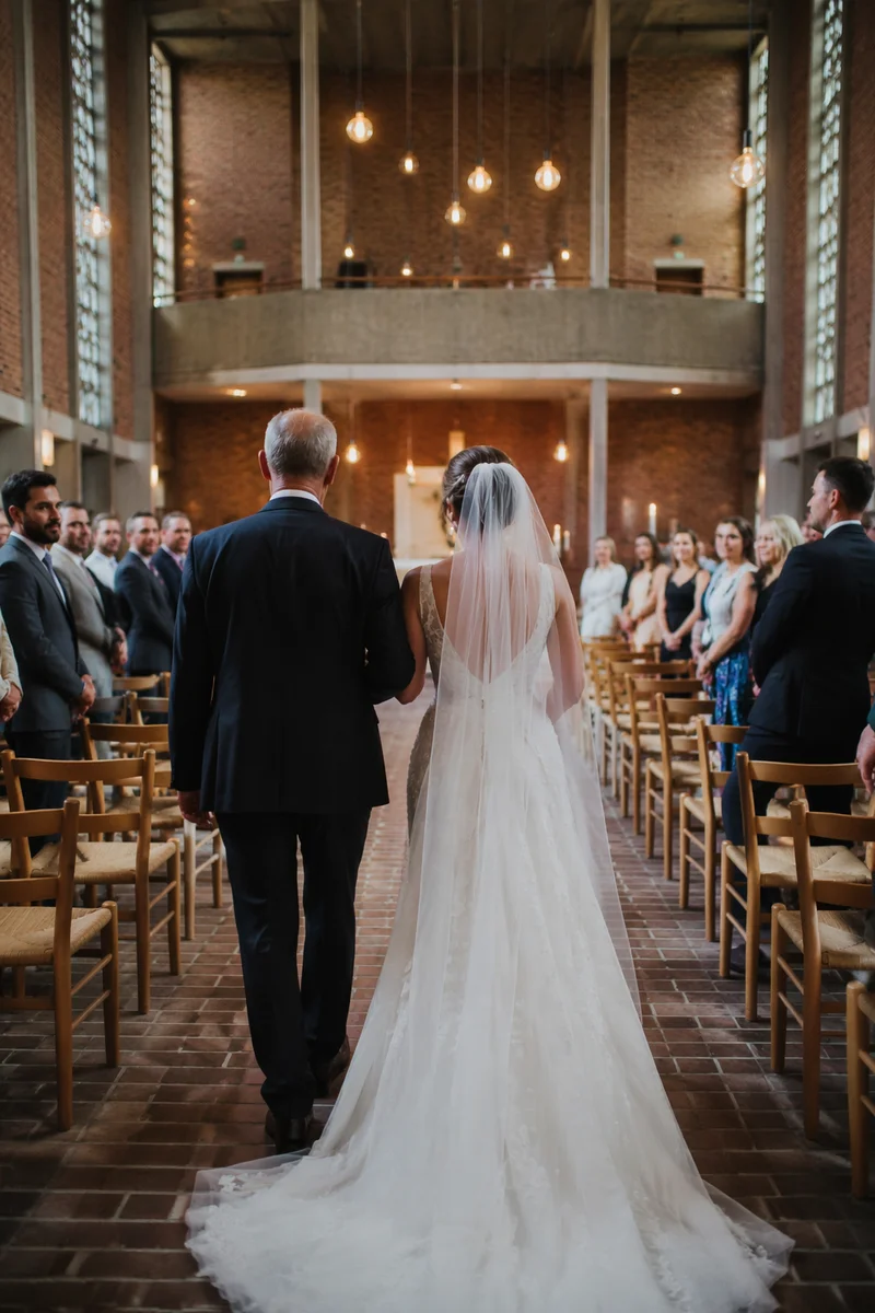 Bride Walking Down Church Aisle