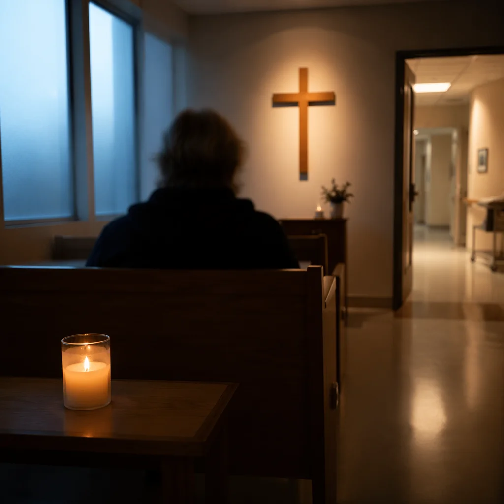 Quiet Hospital Chapel at Dawn