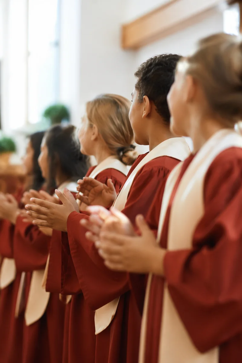 Children Singing in Chapel Choir Rehearsal