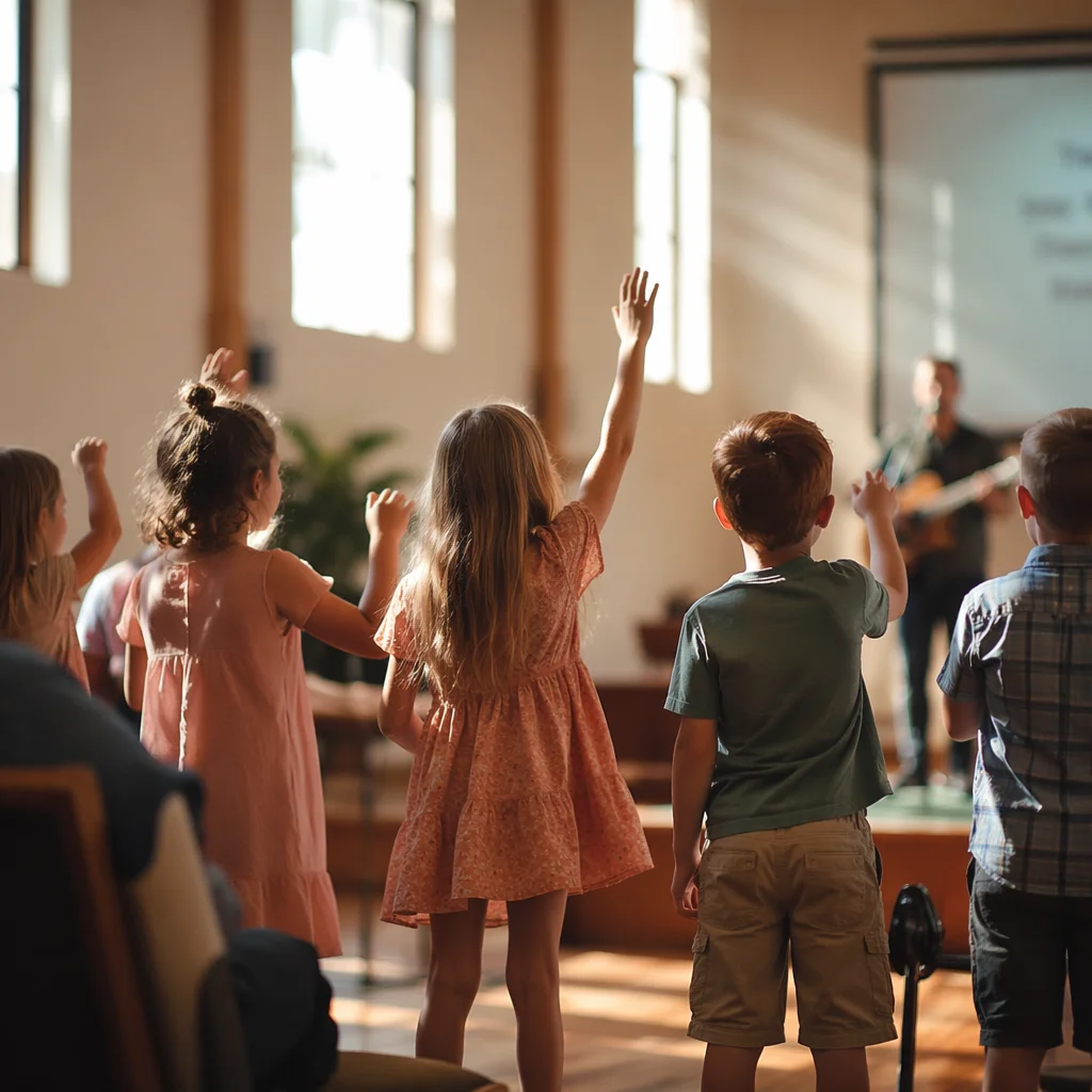 Joyful Children Worship in Modern Church