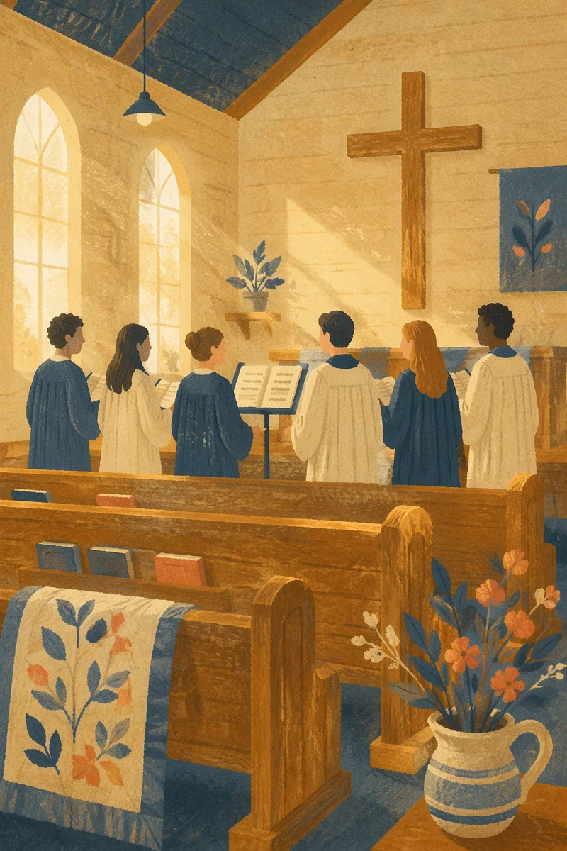 Sunday Choir Rehearsal in Wooden Church