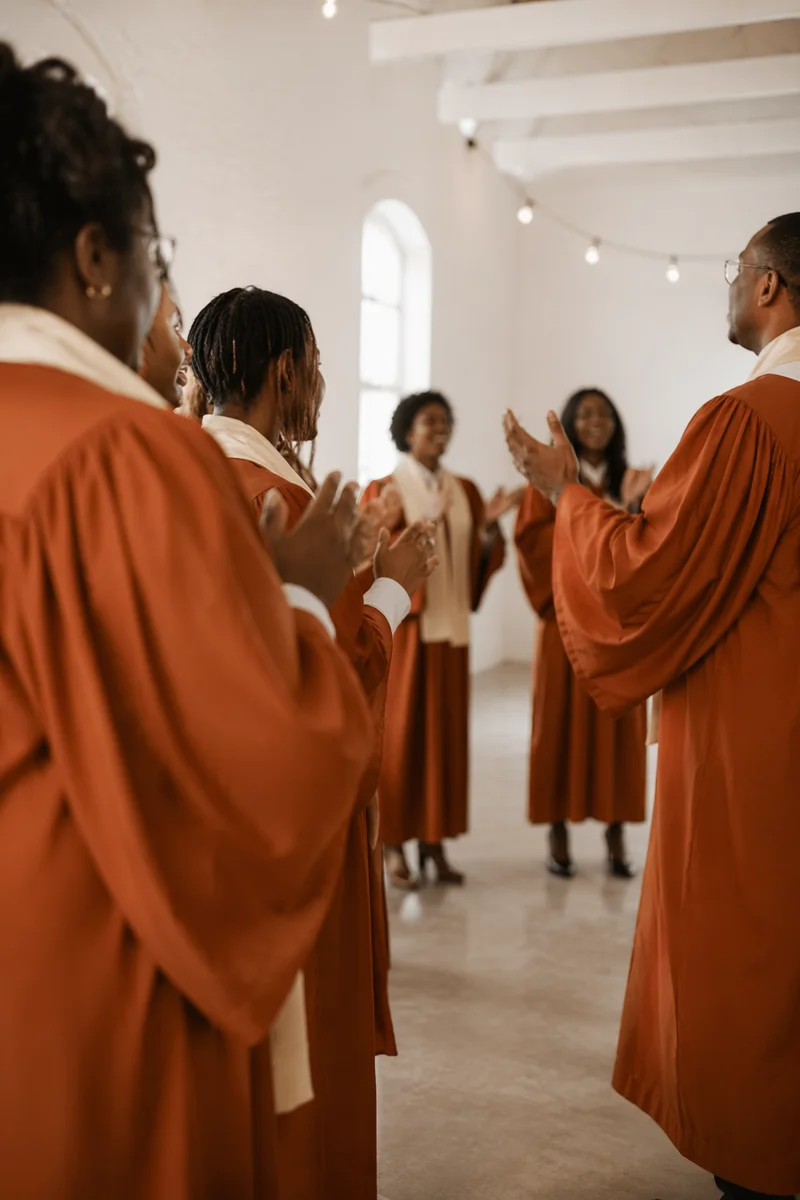 Community Choir Rehearsal in Warm Church Hall