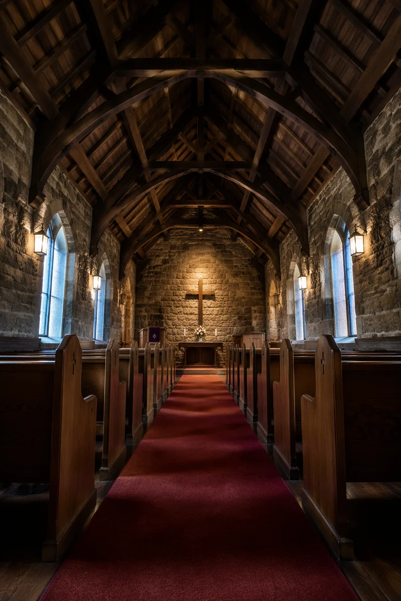 Red Carpet Aisle to Chapel Altar