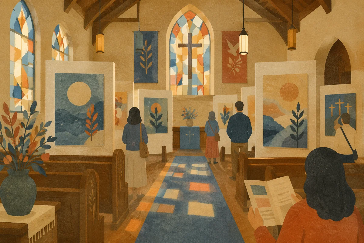 Community Church Art Gallery Exhibition Scene