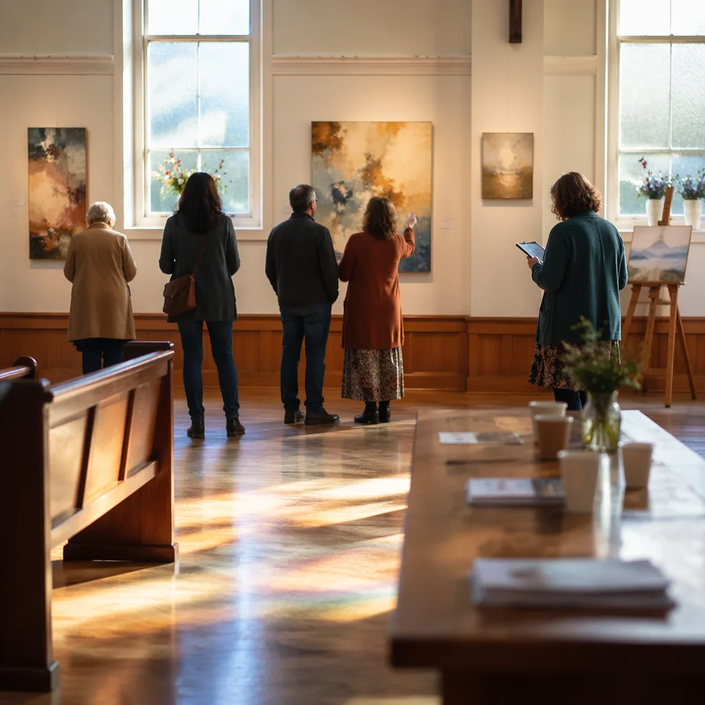Faith-Inspired Church Art Gallery Gathering