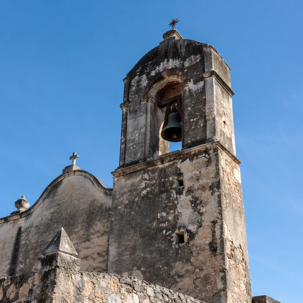 Old Church Bell Tower Under Blue Sky
