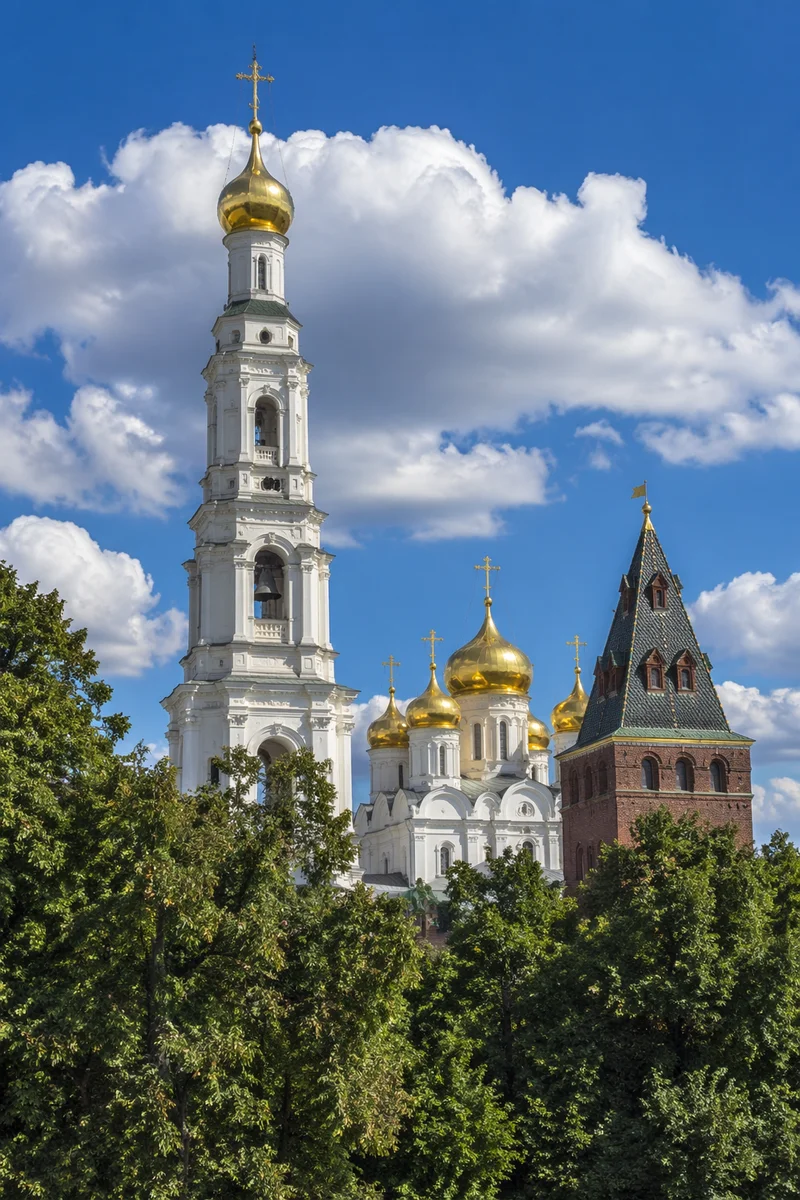 Historic Church Bell Tower Under Blue Sky