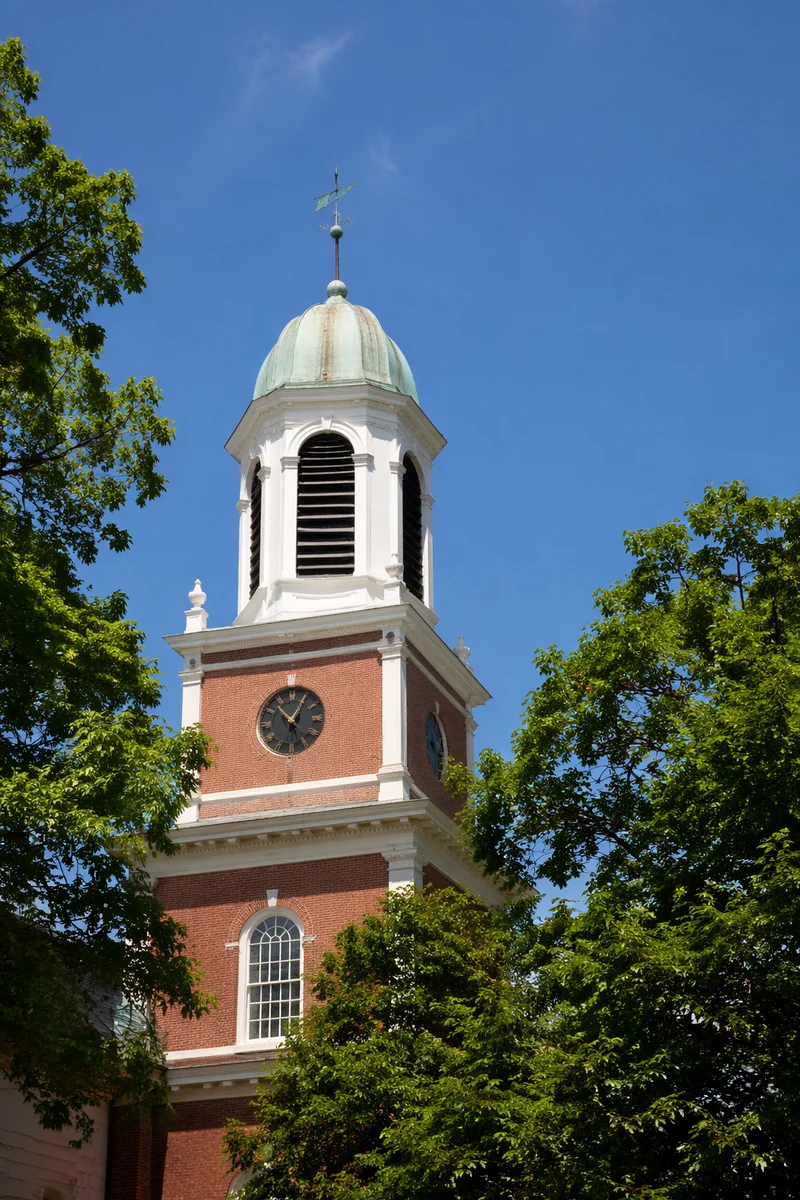 Church Bell Tower Under Clear Blue Sky