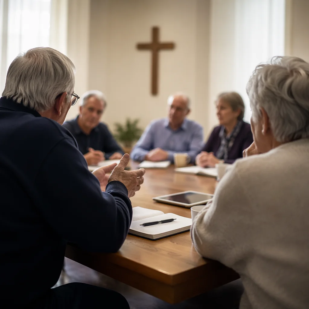 Church Board Meeting in Thoughtful Discussion