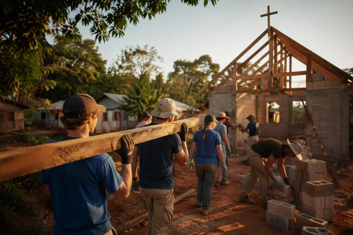 Overseas Volunteers Building Rural Church Together