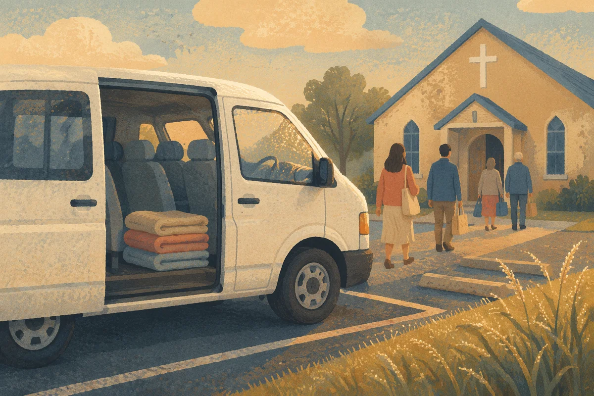 Church Shuttle Van on Sunday Morning