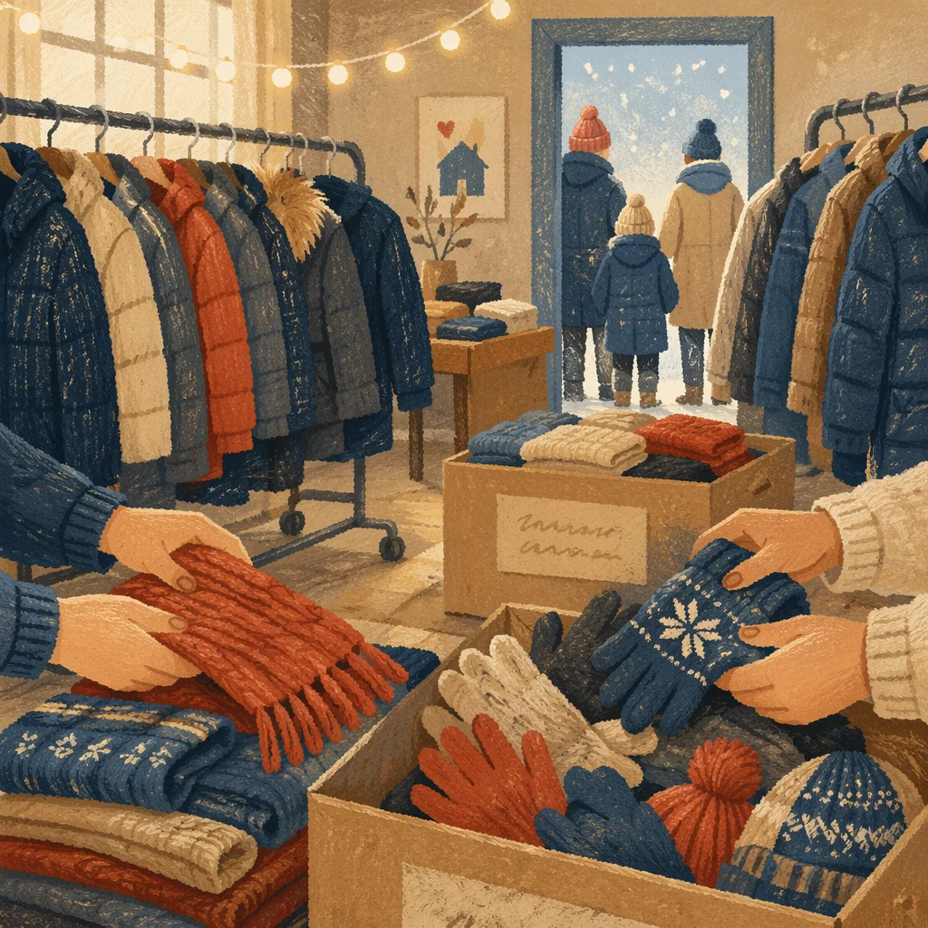 Winter Church Coat Drive Fellowship Hall
