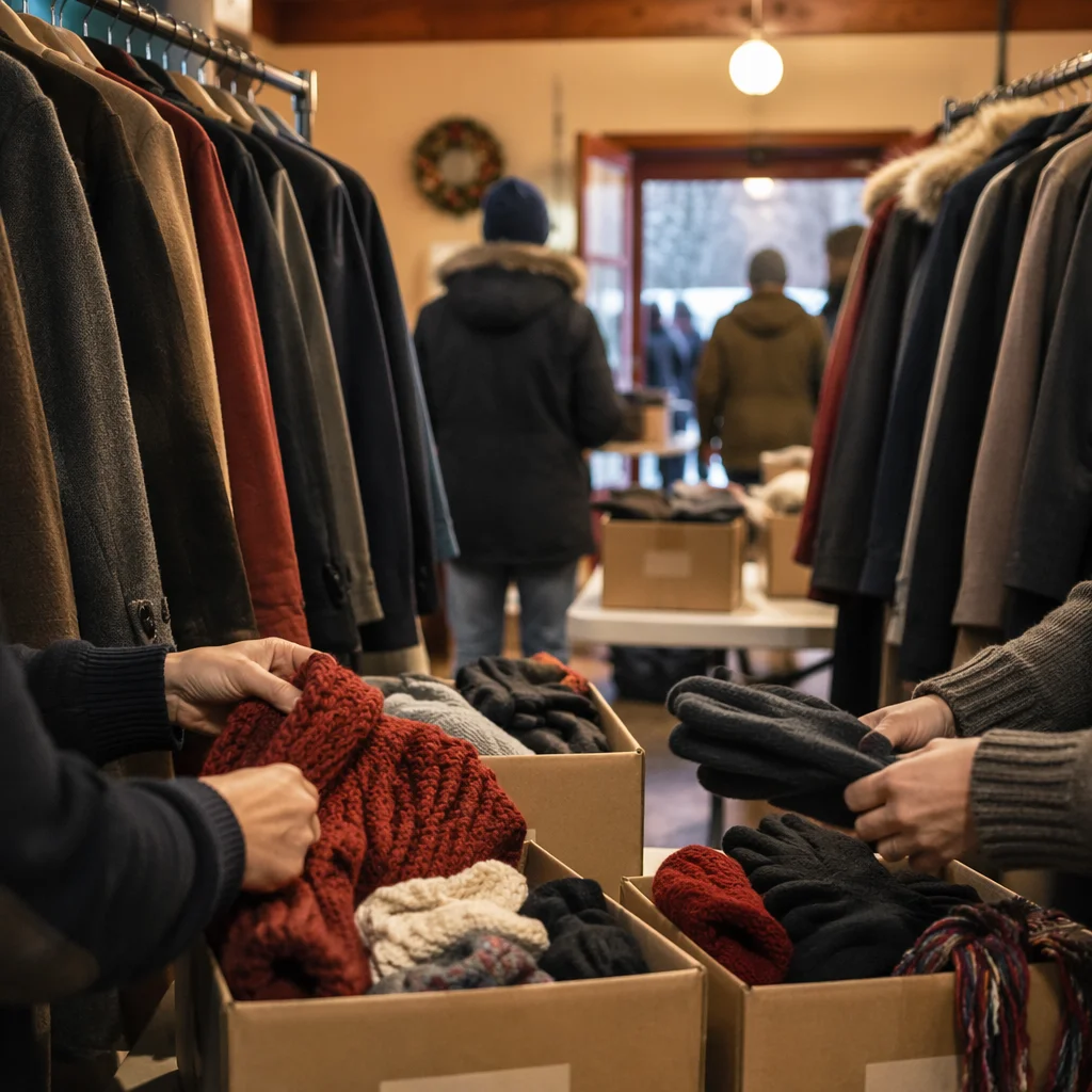 Winter Church Coat Drive Fellowship Hall