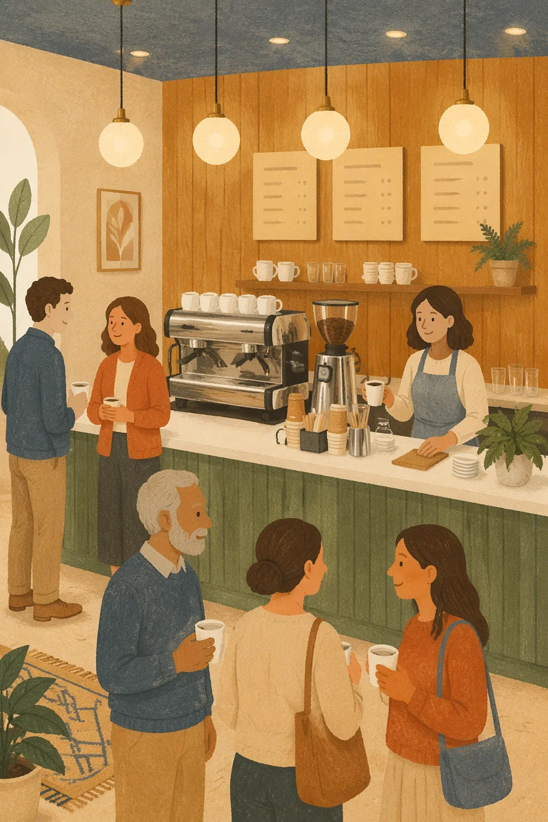Welcoming Church Coffee Bar with Espresso Machine