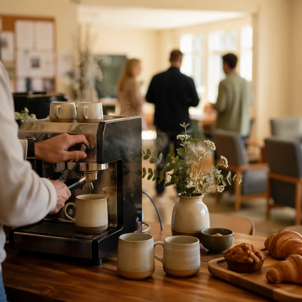 Welcoming Church Coffee Bar Fellowship Scene