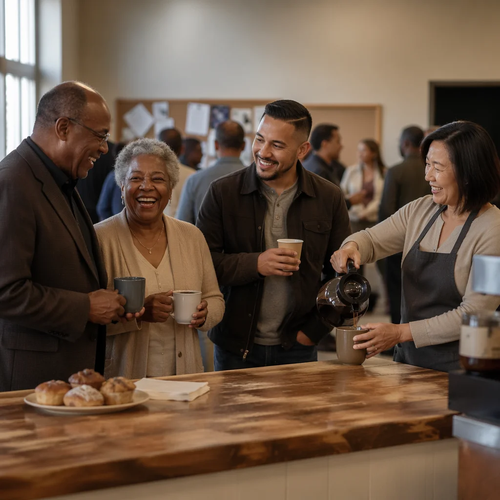 Friendly Church Coffee Bar Gathering