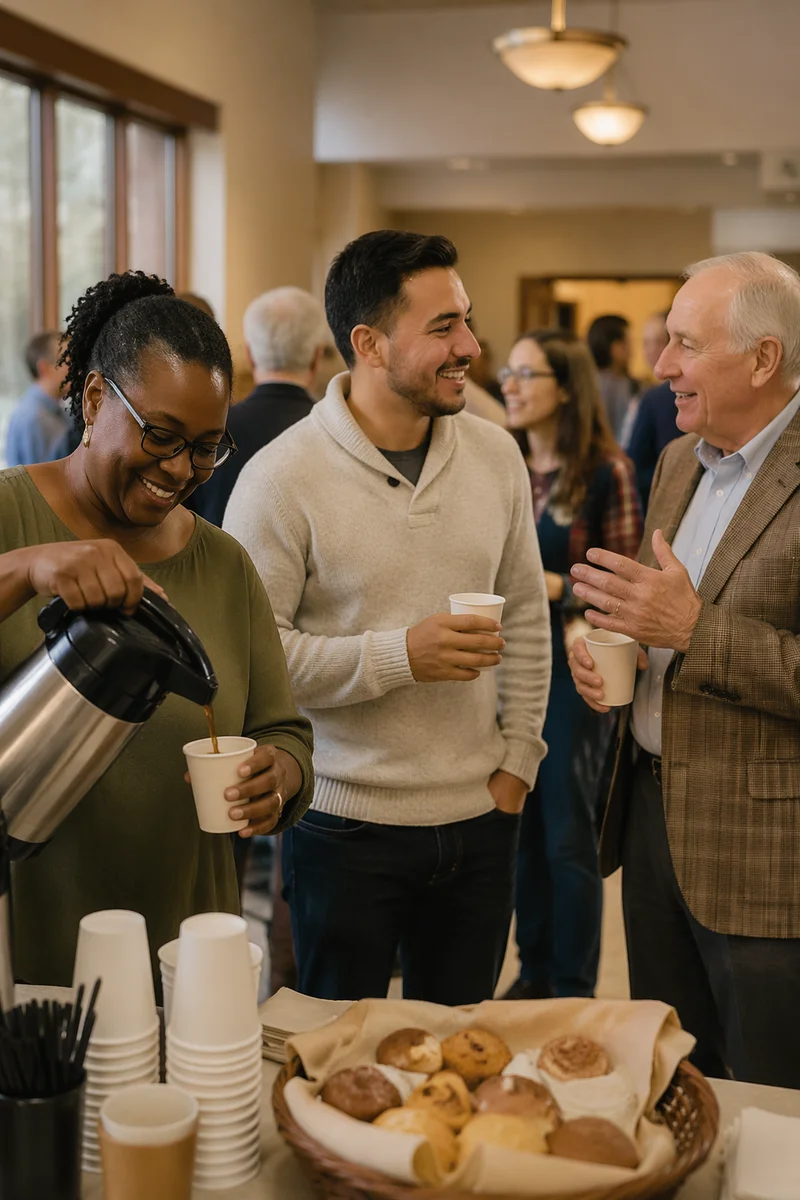 Church Fellowship Hall Coffee Bar Scene
