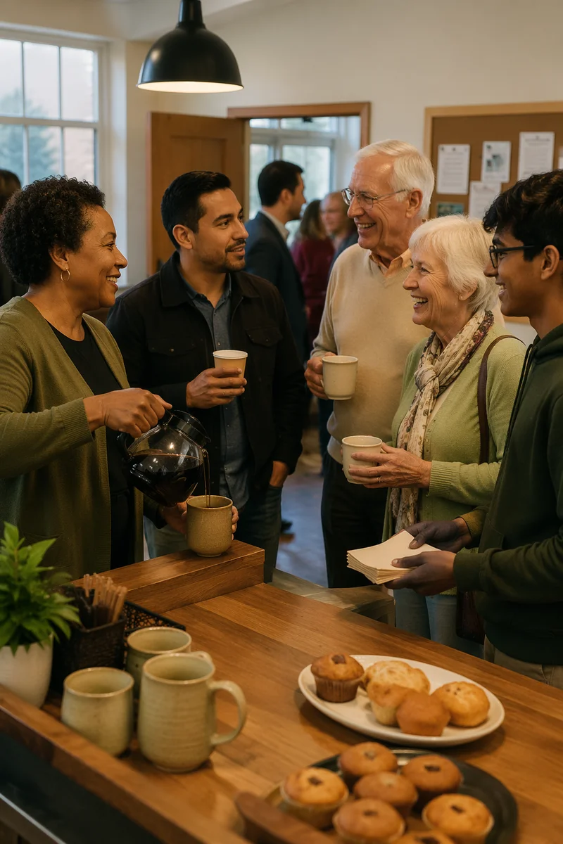 Church Coffee Bar Fellowship Scene