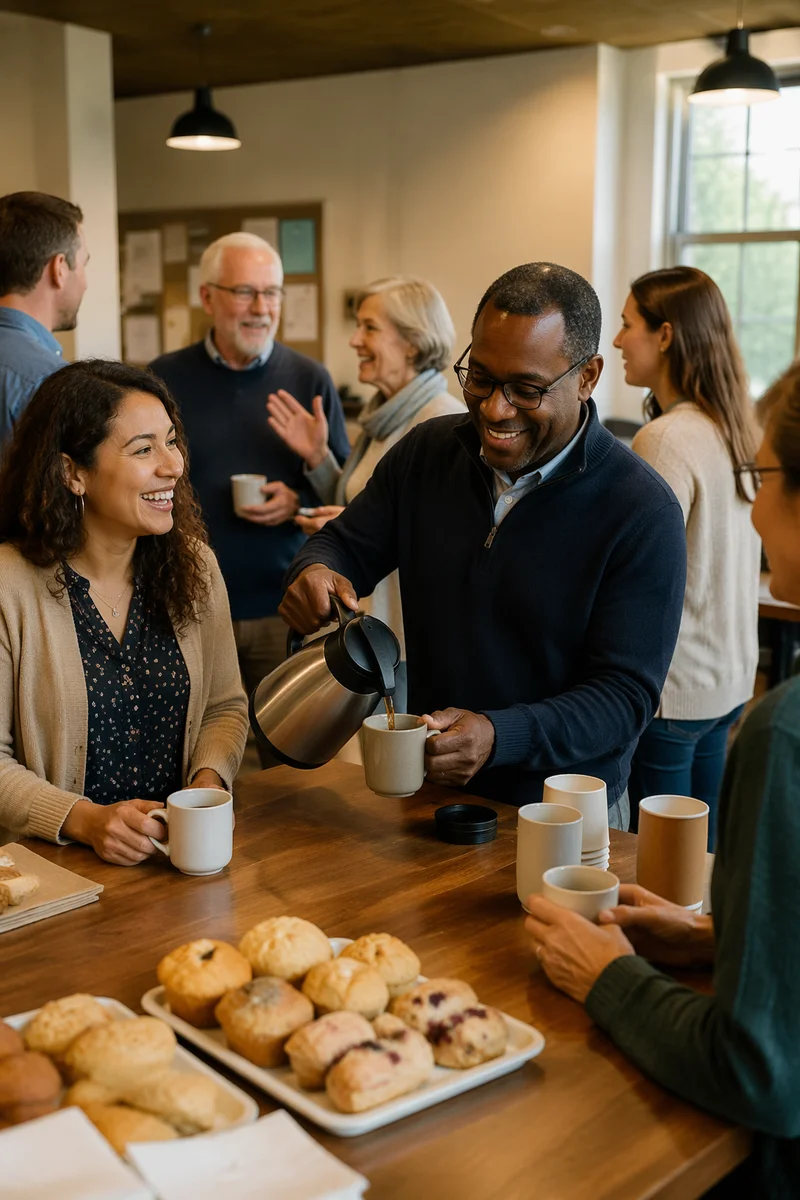 Church Coffee Fellowship After Sunday Service