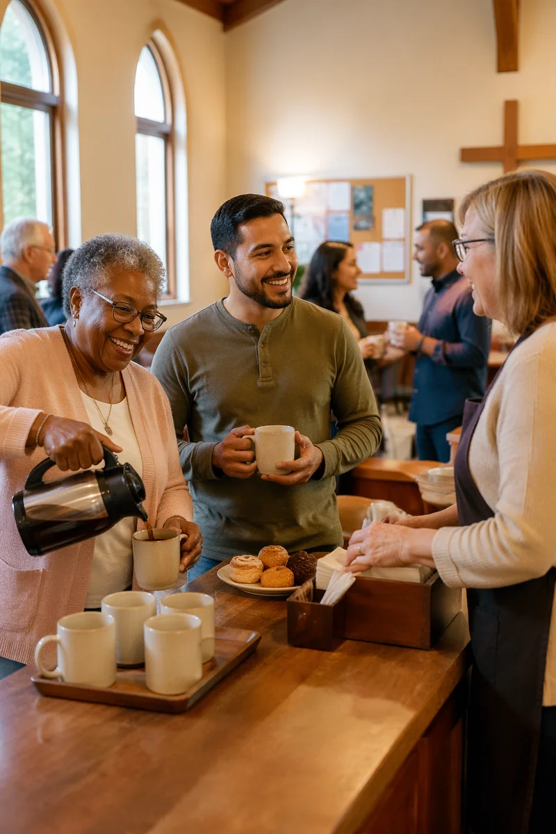Church Coffee Bar Fellowship Scene