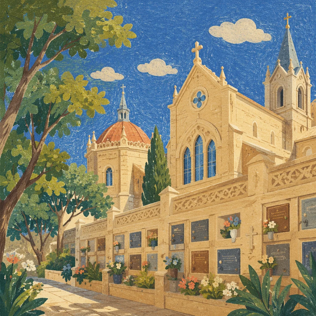 Peaceful Church Columbarium Memorial Wall