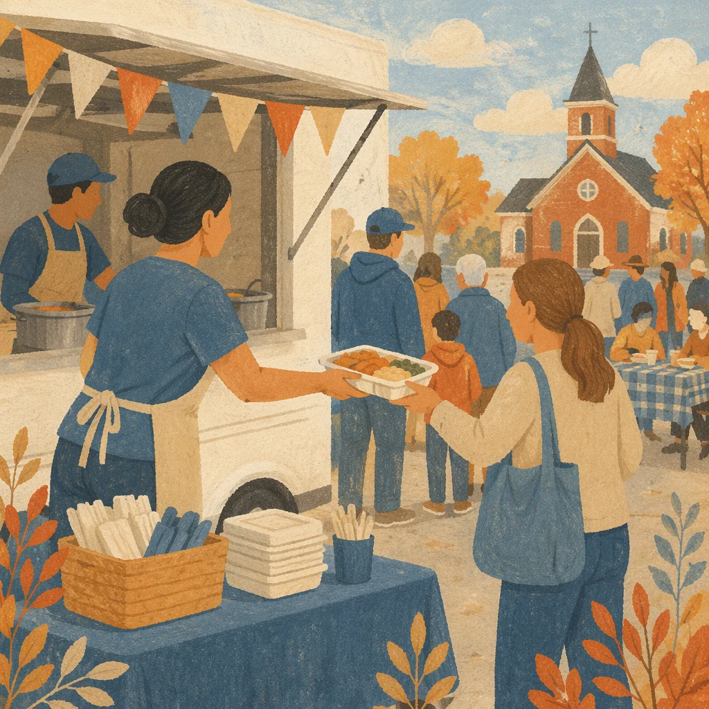 Church Food Truck Outreach Festival Scene