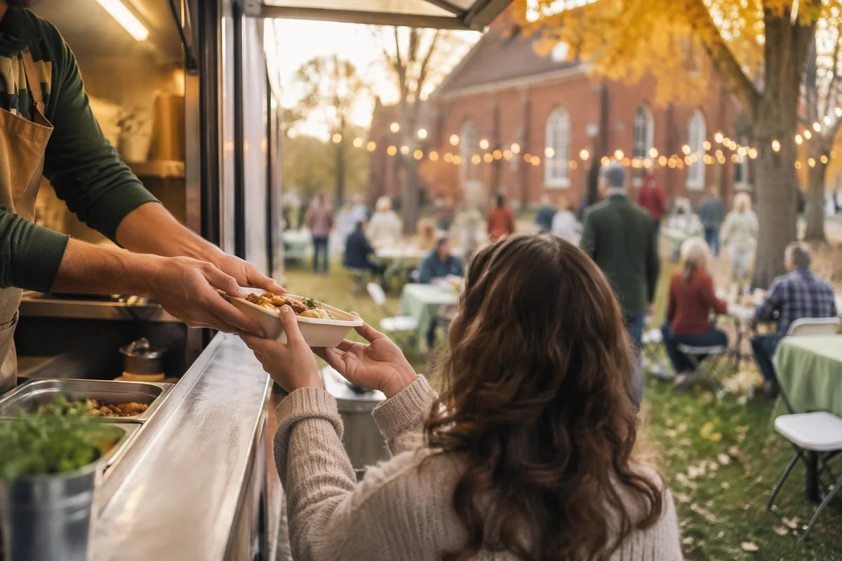 Church Food Truck Outreach Festival Scene
