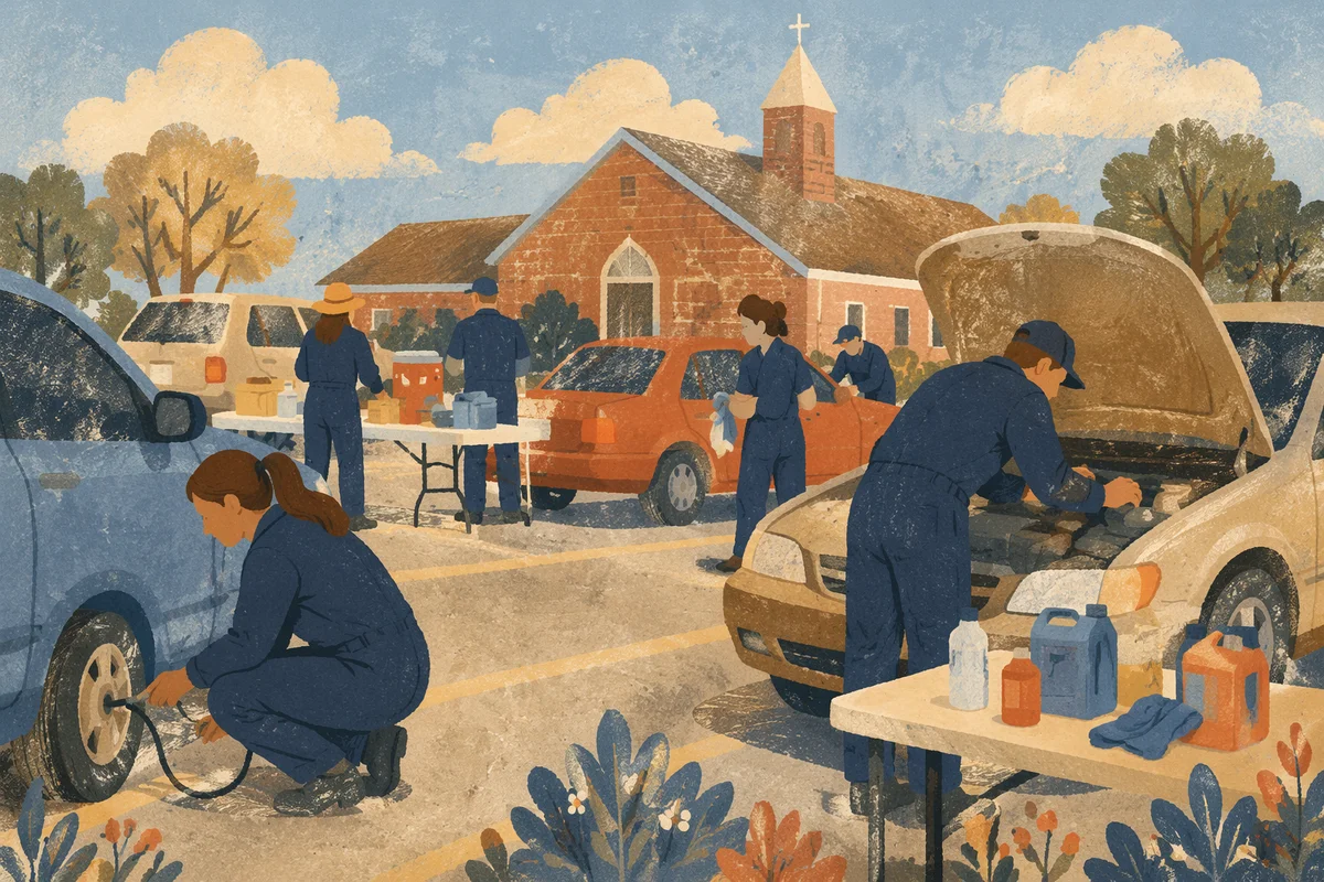 Church Volunteers Hosting Free Car Clinic