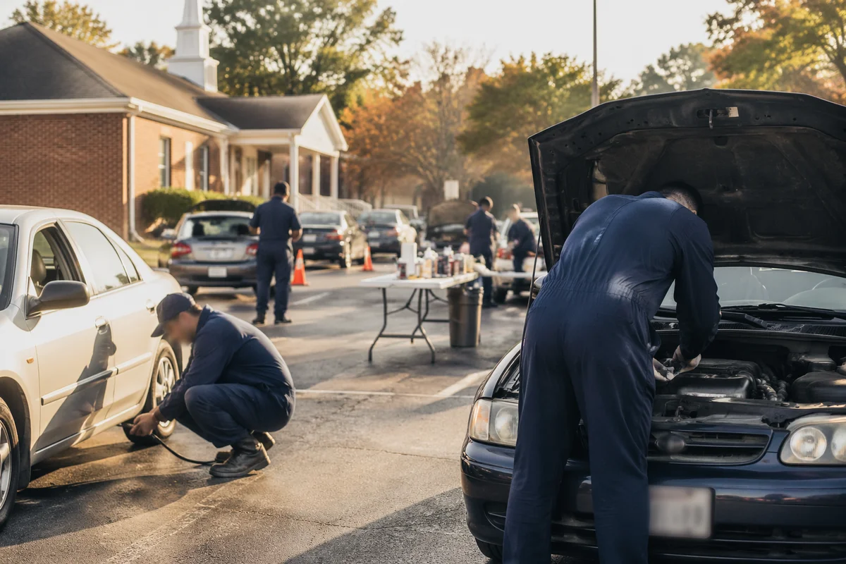 Church Volunteer Mechanics Free Car Clinic