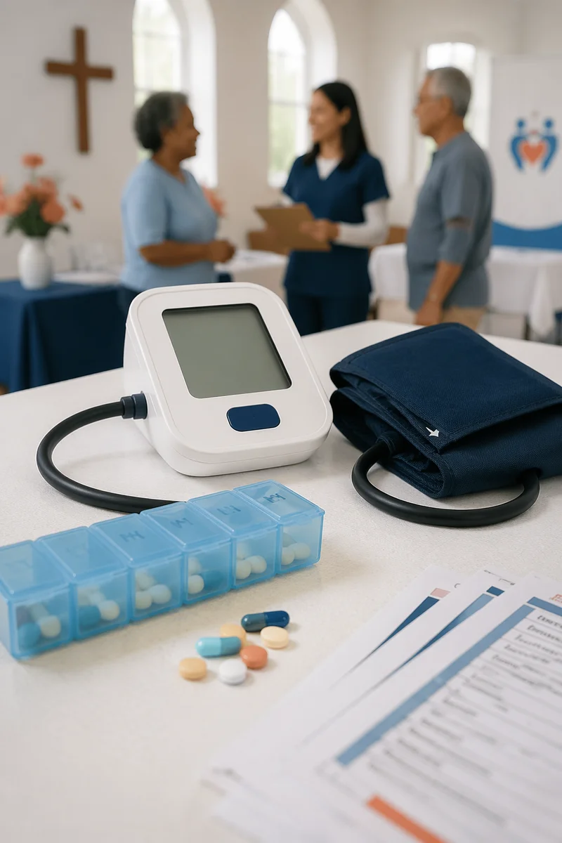 Church Health Screening Blood Pressure Setup