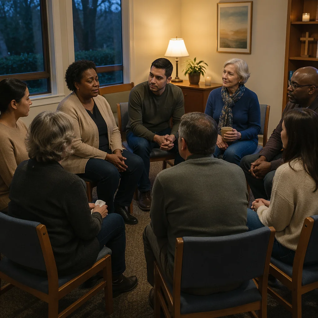 Evening Support Circle in Community Room