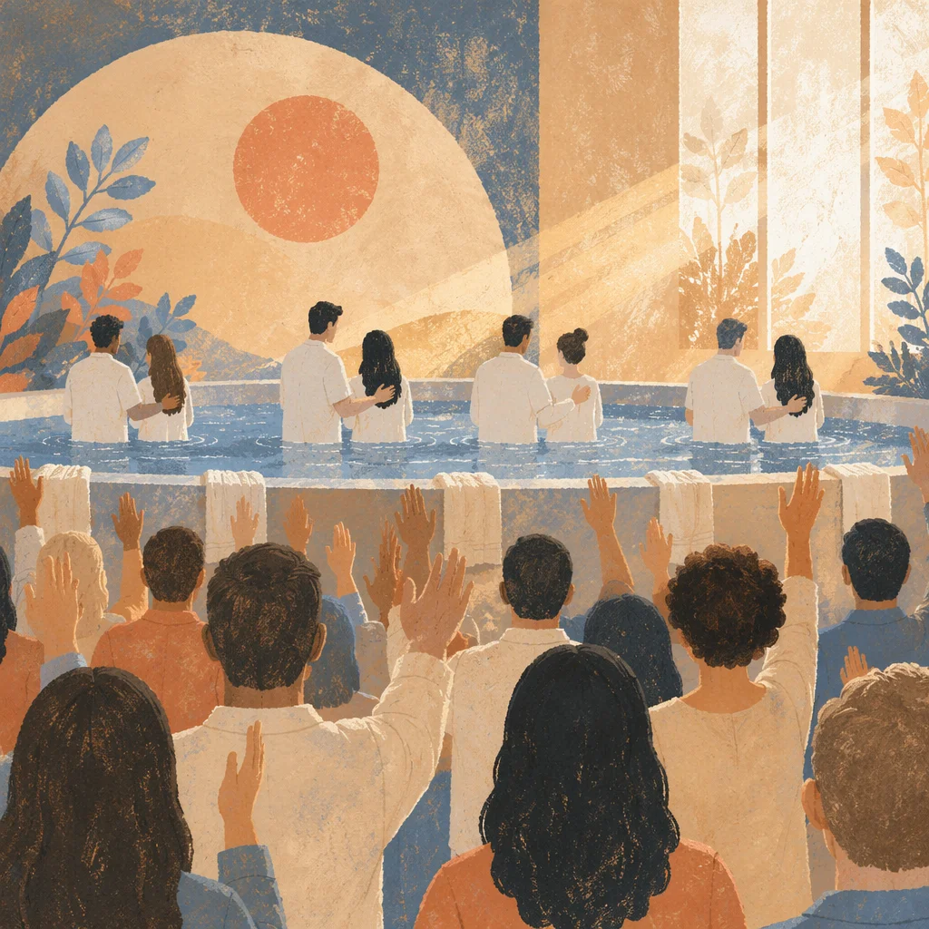 Church Growth Celebration with Multiple Baptisms