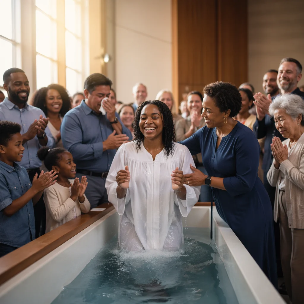 Joyful Baptism Celebration in Growing Church