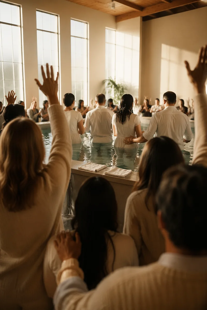 Multiple Baptisms Church Growth Celebration