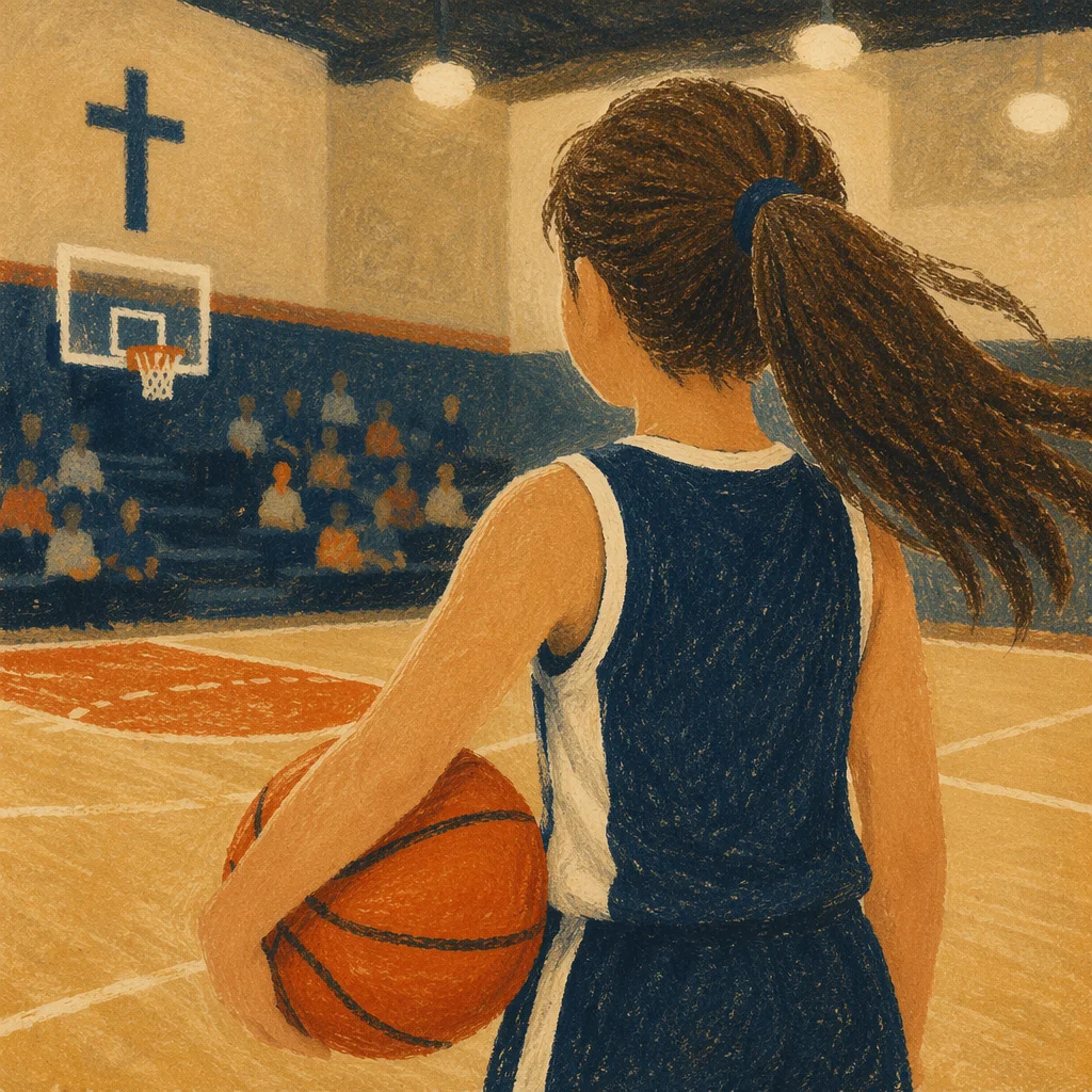 Youth Basketball in Church Community Gym