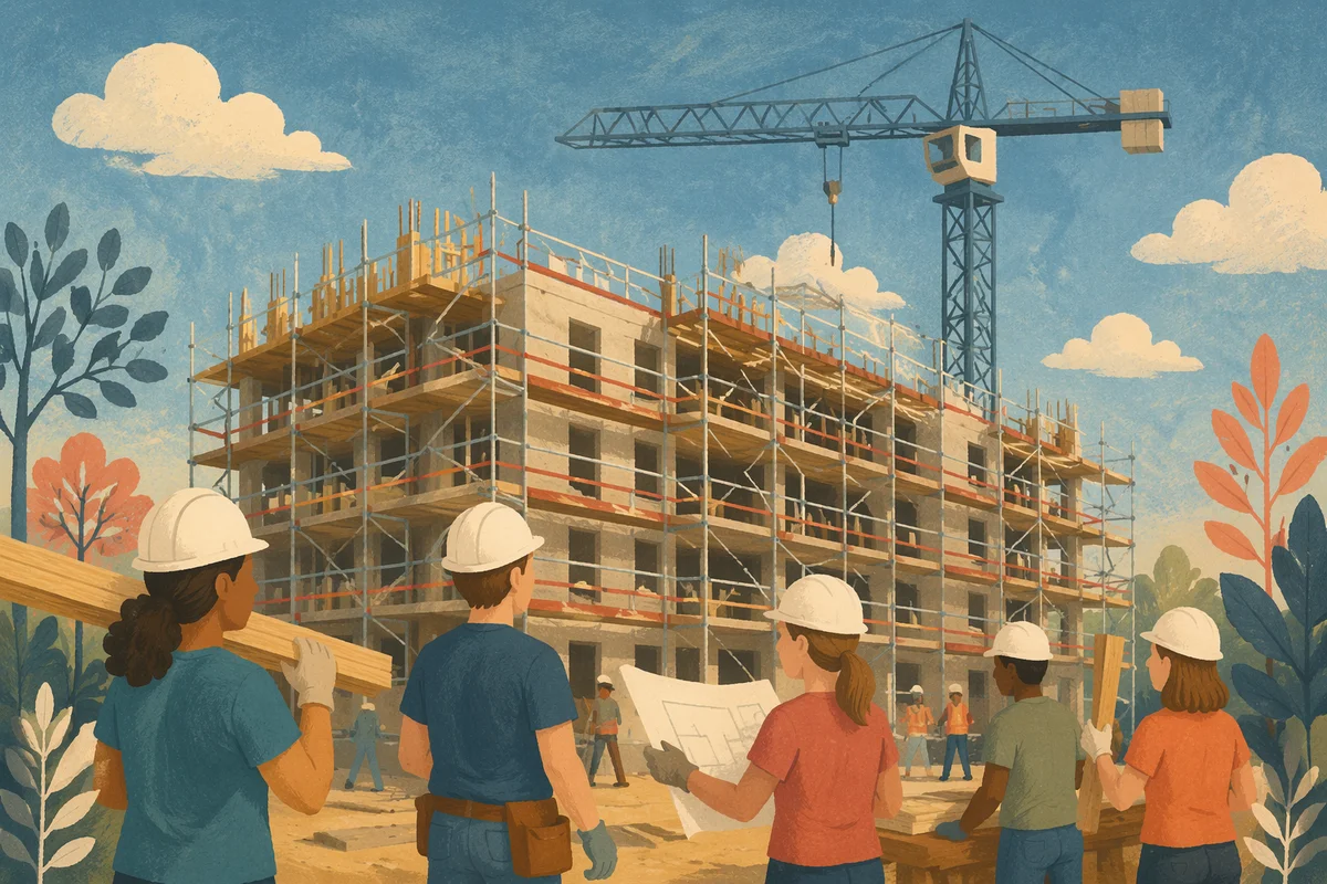 Church Volunteers Building Community Housing Together
