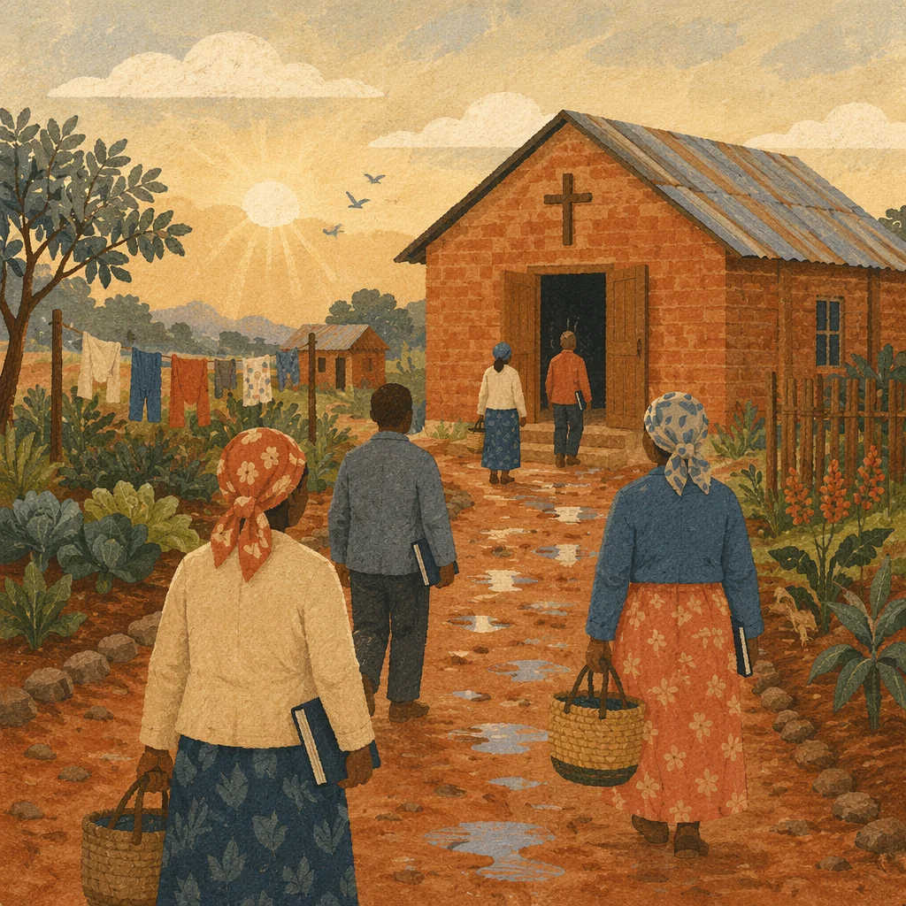 Dawn Worship at a Rural Village Church