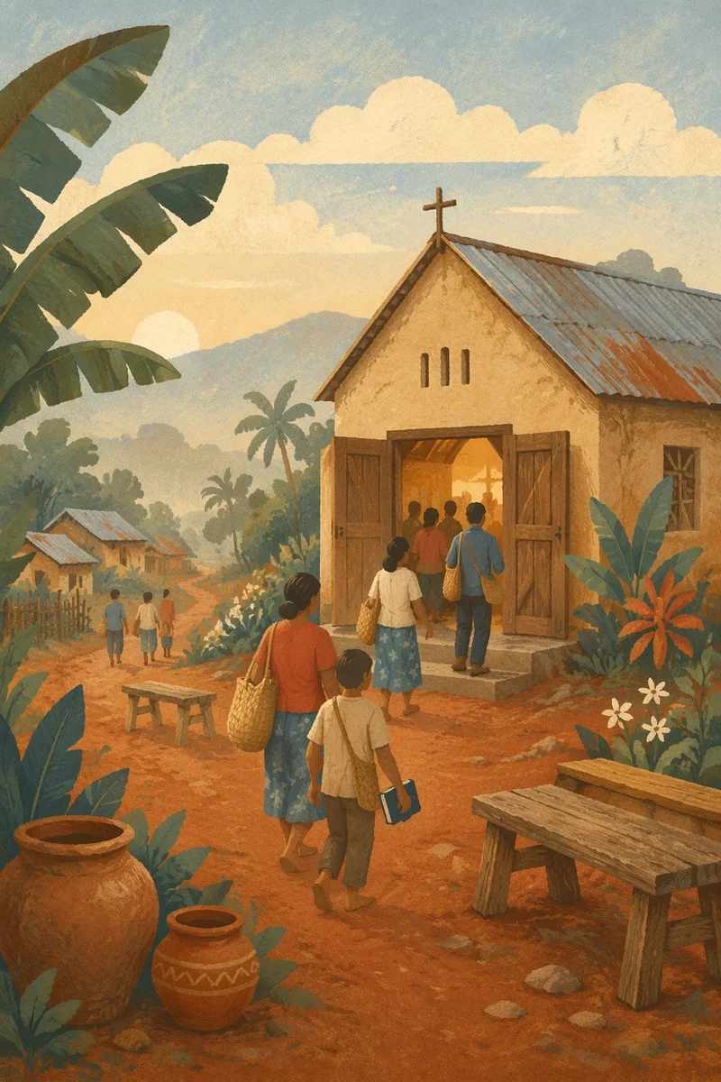 Humble Village Church at Morning Worship