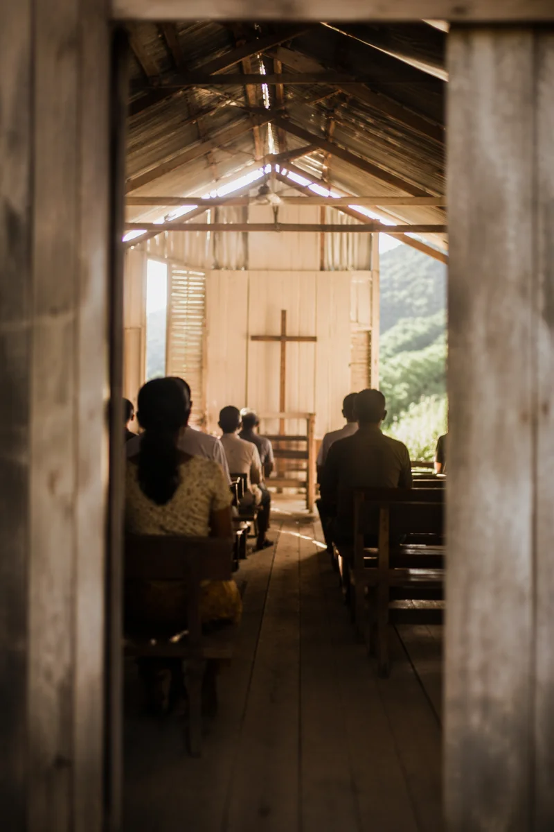 Humble Village Church in Morning Light