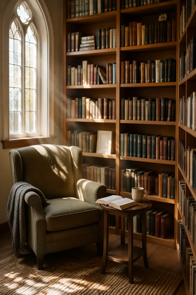 Quiet Church Library Reading Corner